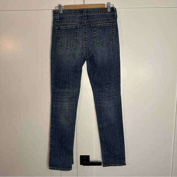 🎆 Kut from the Kloth mid rise slim straight skinny jeans medium wash 2 designer - Picture 4 of 9